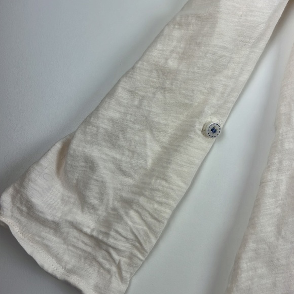 ANTHROPOLOGIE Deletta Long Sleeve Ivory Blousy V Neck - Picture 9 of 15